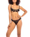 Oh La La Cheri Sydney Embroidered Applique 2 Piece Bra Set In Black