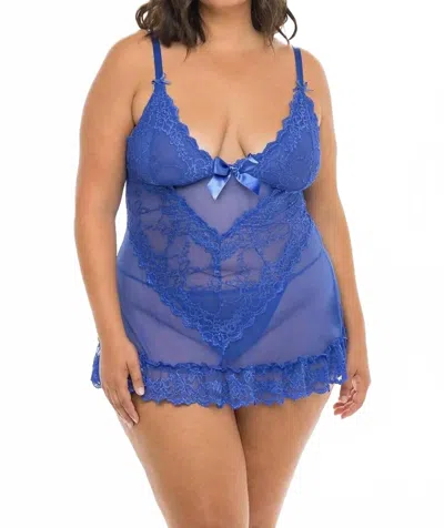Oh La La Cheri Valentine Babydoll - Plus In Dazzling Blue