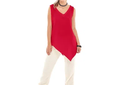 Oh My Gauze Allie Top In Crimson In Red
