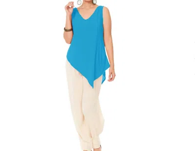 Oh My Gauze Allie Top In Ocean In Blue