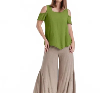 Oh My Gauze Dana Cotton Top In Matcha In Green