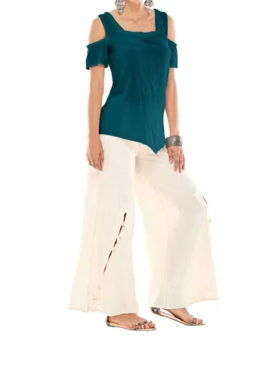 Oh My Gauze Dana Cotton Top In Pine In Green