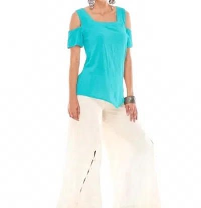 Oh My Gauze Dana Cotton Top In Reef In White