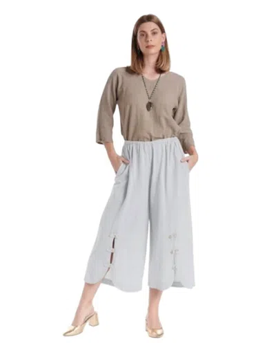 Oh My Gauze Dotty Wide Leg Pant In Snow In White
