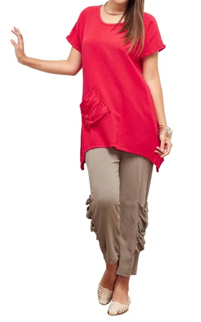 Oh My Gauze Faith Top In Crimson In Pink