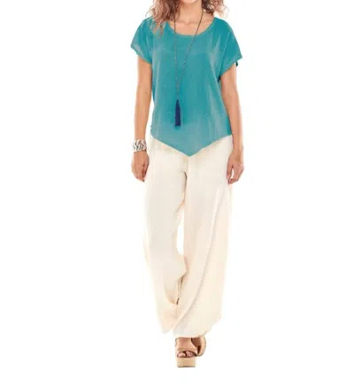 Oh My Gauze Grace Top In Reef In Blue