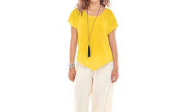 Oh My Gauze Grace Top In Straw In Yellow