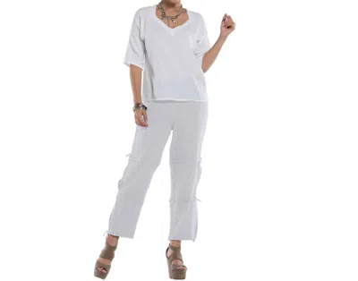 Oh My Gauze Kally Pant In Snow In White