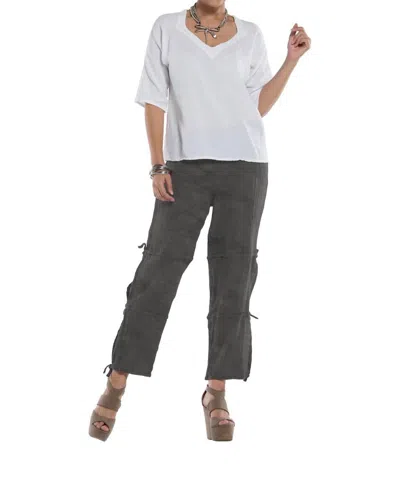 Oh My Gauze Kally Pant In Washed Black In Gray