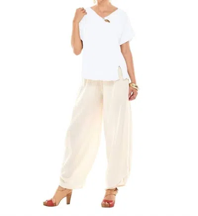 Oh My Gauze Mike Cotton Top In Snow In White