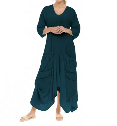 Oh My Gauze Shepherd Dress In Pine In Brown
