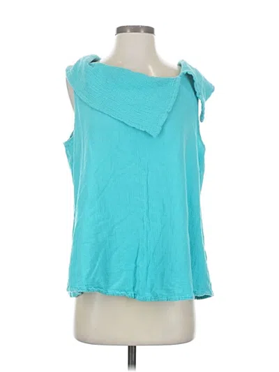 Pre-owned Oh My Gauze Sleeveless Blouse In Blue