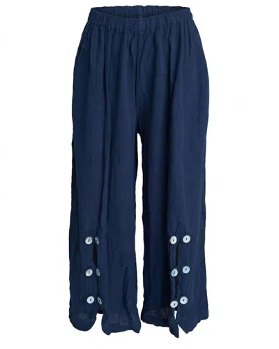 Oh My Gauze Women's Dotty Wide Leg Pant In Sapphire In Blue