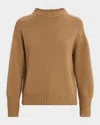 Oh My Goat Crewneck Chunky Rib-trim Cashmere Sweater In Multi