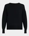 Oh My Goat Crewneck Merino Wool Sweater In Black