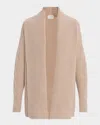 Oh My Goat Open-front Cashmere Rib Knit Cardigan In Neutral