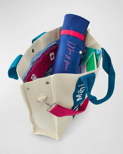 Oh My Mahjong Mahj-it-all 2.0 Tote Bag, Teal In Multi