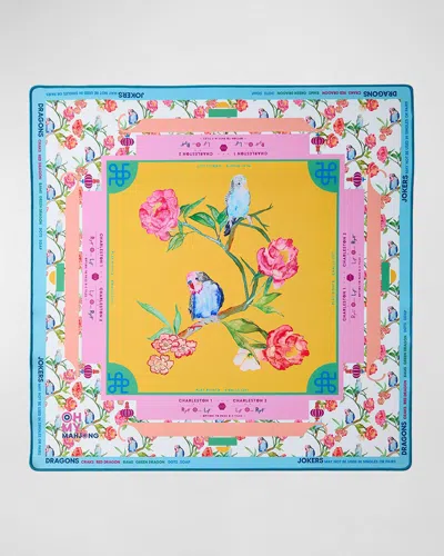 Oh My Mahjong Spring Fling Neoprene Mahjong Mat In Animal Print