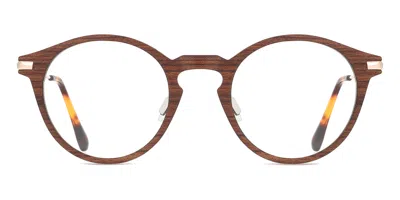 Oh My Woodness! Arlo Men's Glasses, Brown, Size 49