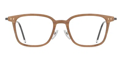 Oh My Woodness! Square Full Rim Wood Men's  Prescription Glasses Online Brown Size 49 - Free Lenses - Blue Light Blo