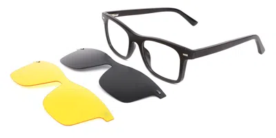 Oh My Woodness! Square Full Rim Wood Men's  Prescription Glasses Online Black Size 50 - Free Lenses - Blue Light Blo