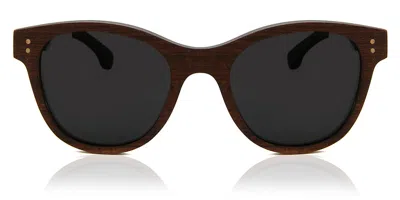 Oh My Woodness! Square Full Rim Wood Men's Prescription Sunglasses Brown Size 52 -