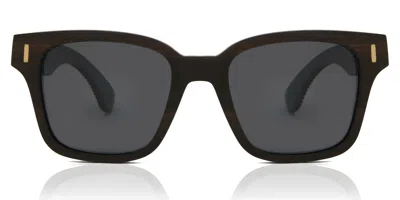 Oh My Woodness! Square Full Rim Wood Men's Prescription Sunglasses Brown Size 52 -