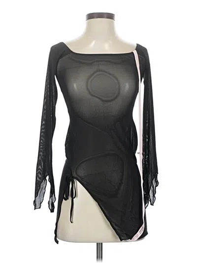 Pre-owned Oh Polly 3/4 Sleeve T-shirt In Black