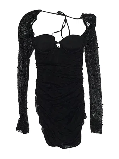 Pre-owned Oh Polly Cocktail Dress In Black