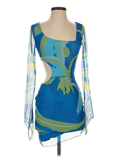 Pre-owned Oh Polly Cocktail Dress In Blue