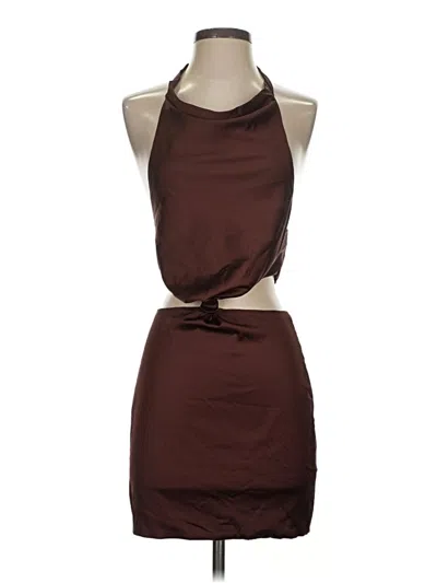 Pre-owned Oh Polly Cocktail Dress In Brown