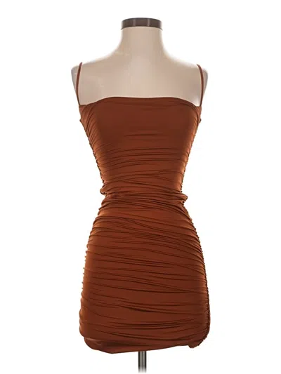 Pre-owned Oh Polly Cocktail Dress In Brown