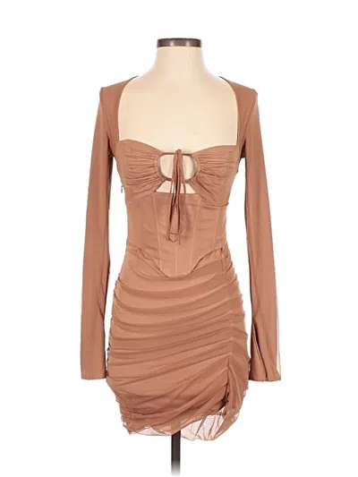 Pre-owned Oh Polly Cocktail Dress In Brown