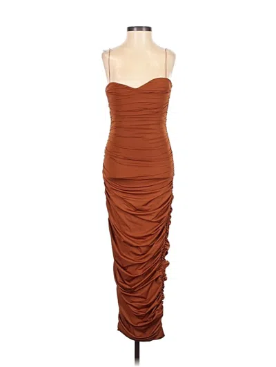 Oh Polly Cocktail Dress In Brown