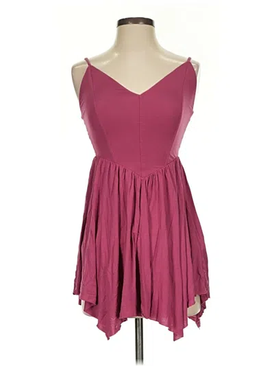 Pre-owned Oh Polly Cocktail Dress In Burgundy