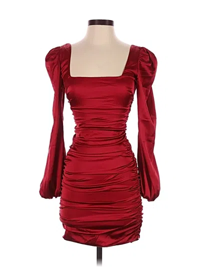 Pre-owned Oh Polly Cocktail Dress In Burgundy