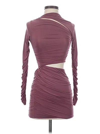 Pre-owned Oh Polly Cocktail Dress In Burgundy
