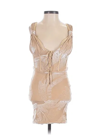 Pre-owned Oh Polly Cocktail Dress In Tan