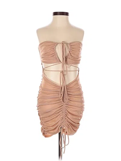 Pre-owned Oh Polly Cocktail Dress In Tan