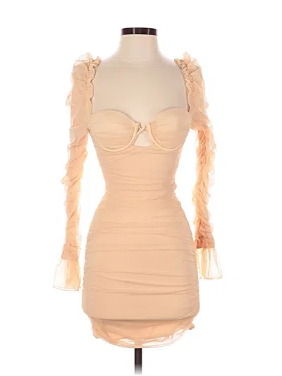 Pre-owned Oh Polly Cocktail Dress In Tan