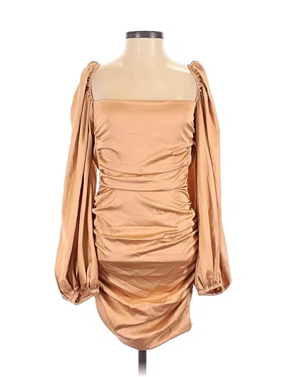 Pre-owned Oh Polly Cocktail Dress In Tan