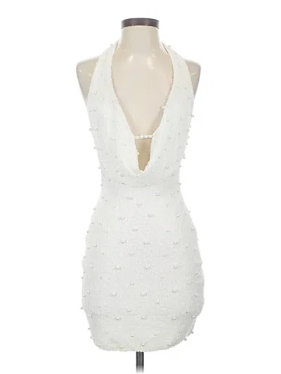 Pre-owned Oh Polly Cocktail Dress In White