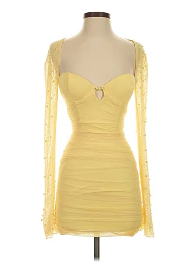 Pre-owned Oh Polly Cocktail Dress In Yellow
