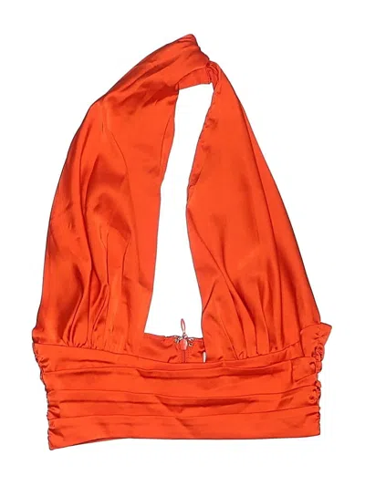 Pre-owned Oh Polly Halter Top Orange Halter Neckline Tops