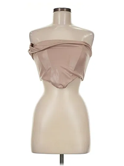 Pre-owned Oh Polly Sleeveless Blouse In Brown