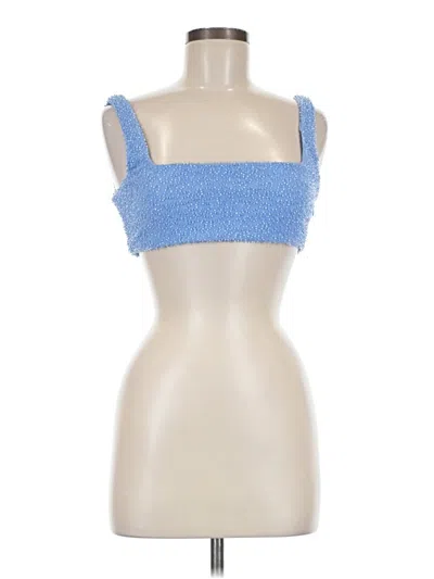 Pre-owned Oh Polly Sleeveless Top Blue Strapless Neckline Tops
