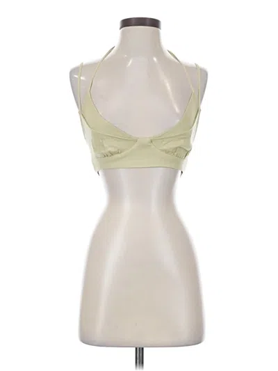 Pre-owned Oh Polly Sleeveless Top Green Halter Neckline Tops