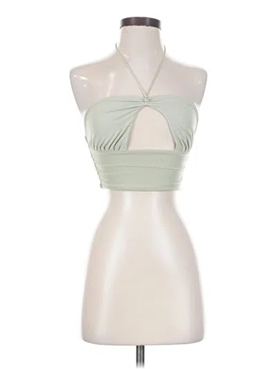 Pre-owned Oh Polly Sleeveless Top Green Strapless Neckline Tops