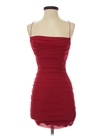 Pre-owned Oh Polly Sleeveless Top Red Strapless Neckline Tops