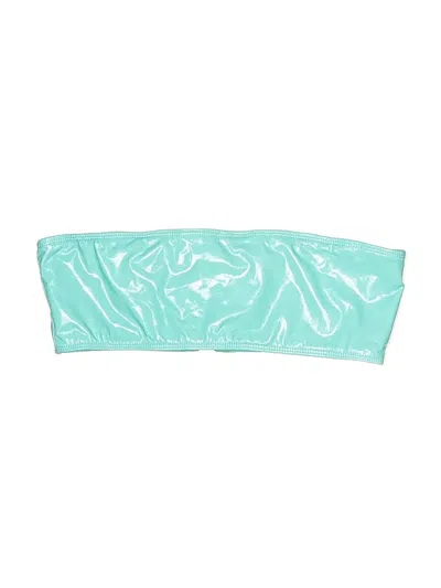 Pre-owned Oh Polly Swimsuit Top Teal Swimwear In Blue